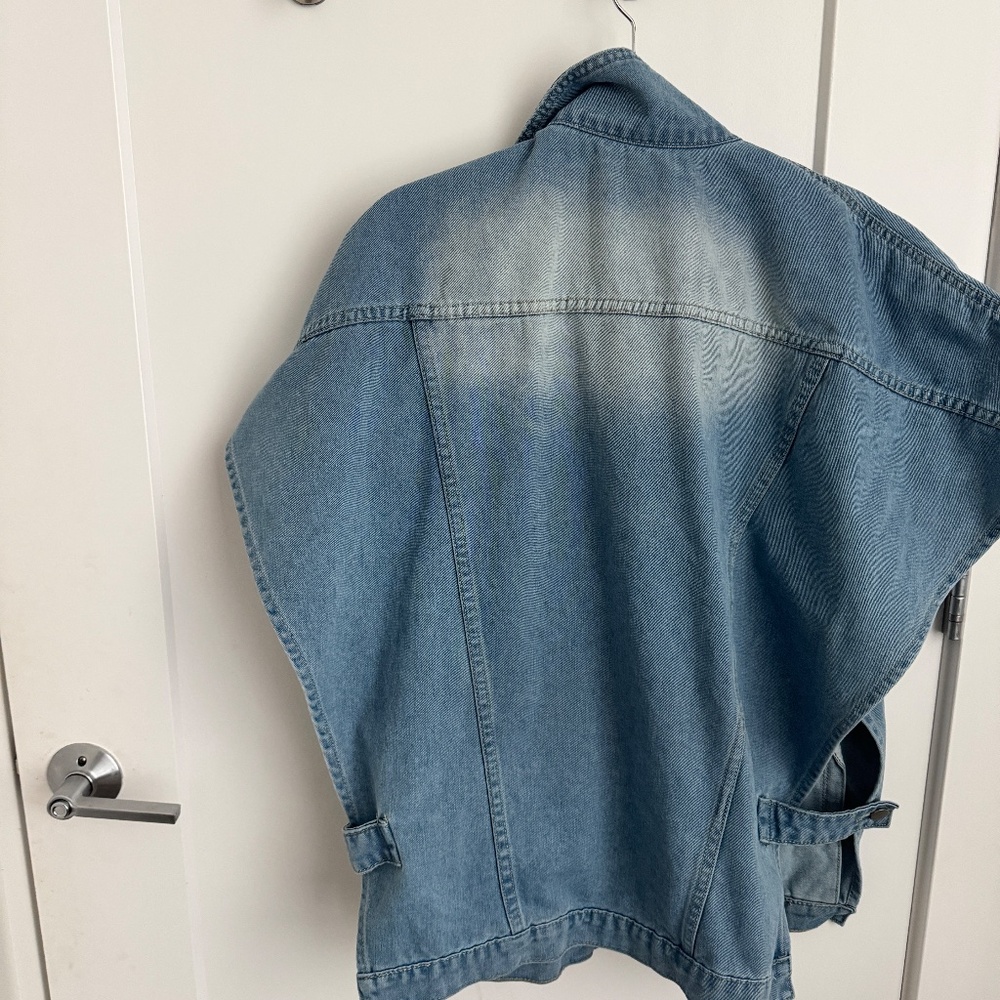 Scacto Denim Wide Fit Sleeveless Cardigan Top and matching jeans, size SMALL - Picture 12 of 13